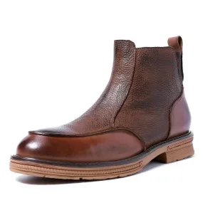 Men's High End Full Grain Leather Chelsea Boots